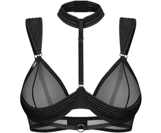 Trikampė bikinio viršutinė dalis su chokeriu Obsessive
