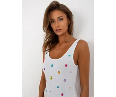 Triko palaidinė moterims NM-BO-L55357.75-baltas