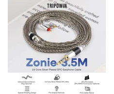 Tripowin IEM ausinių keičiamasis laidas Zonie, 16 gyslų, 2 kontaktų 0,78 mm, 3,5 mm