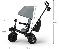 Triratukas Kinderkraft AVEO 2 Plus, pilkas