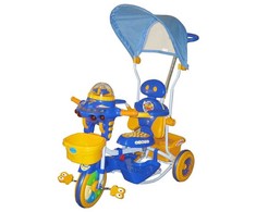 Triratukas su rankena Eurobaby 3in1 ufo 2890ac mėlyna/oranžinė