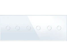 Trivietė, dvipolė, sensorinė stiklo panelė, balta