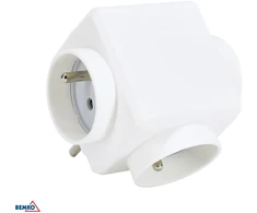 Bemko Trivietis lizdo adapteris, max 3500W, 2xUSB MAX.2.4A