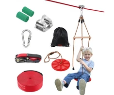 VEVOR Tyrimų ir suaugusiųjų zipline rinkinys 20 m su saugos diržu