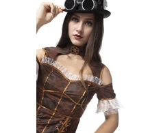 Trumpas Steampunk kostiumas moterims