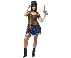 Trumpas Steampunk kostiumas moterims