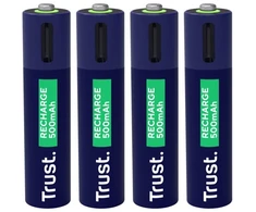 Trust AAA USB-C įkraunamos baterijos, 4 vnt.