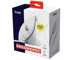 TRUST Verto ERGO vertikali ergonomiška balta pelė
