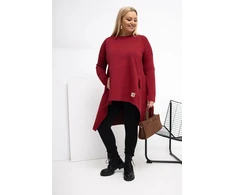 Tunika moterims plus size bordo spalvos Relevance