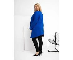 Tunika moterims plus size kobalto spalvos