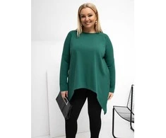 Tunika moterims plus size tamsiai žalia