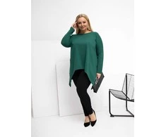 Tunika moterims plus size tamsiai žalia