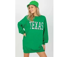 Tunika tipo žalia medvilninė suknelė laisvalaikiui TEXAS Ex Moda