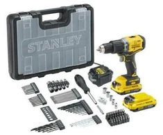 Smūginis suktuvas-gręžtuvas Stanley SFMCD715D2A-QW; 18 V; 2x2,0 Ah akum. + priedai
