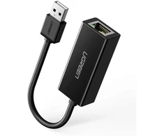 Ugreen išorinis tinklo adapteris RJ45 - USB 2.0 100 Mb/s Ethernet juodas (CR110 20254)
