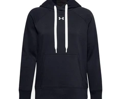 Under Armour Moteriškas Rival Fliso džemperis su gobtuvu ir trumpu užtrauktuku 1356317 001