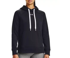 Under Armour Moteriškas Rival Fliso džemperis su gobtuvu ir trumpu užtrauktuku 1356317 001