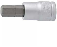 UNIOR 1/4'' galvutė su šešiakampiu raktu 6