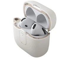 „Uniq Clyde Lock“ dėklas „AirPods 4“ ausinėms – smėlio spalvos