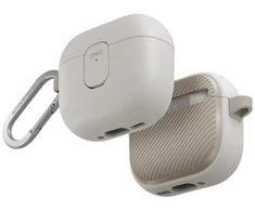 „Uniq Clyde Lock“ dėklas „AirPods 4“ ausinėms – smėlio spalvos