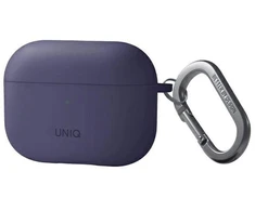UNIQ dėklas Nexo AirPods Pro 2 gen + EarHooks Silicone (2022/2023) violetinės spalvos