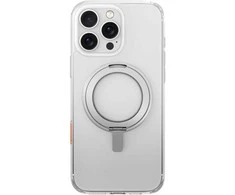 „Uniq Swivix 360“ besisukantis dėklas su atrama, skirtas „iPhone 16 Pro Max“ – skaidrus