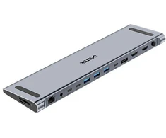 UNITEK KVM prijungimo stotelė, 2x HDMI, 1x DP 4K, USB-C, MST, HDMI 2.0, su stovu