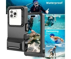 Tech-Protect IPX8 Pro Atsparus vandeniui Phone Case - Gray and Juodas
