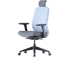 Up Up Athene ergonominė biuro kėdė Juoda, Pilkas + Mėlynas audinys