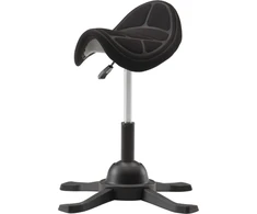 Up Up Toronto ergonominė balansinė kėdė Juoda, Juodas audinys, ilgesnis dujinis keltuvas