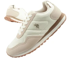 US Polo Assn moteriški laisvalaikio bateliai, madingi, patogūs, kreminės spalvos