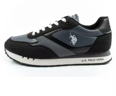 US Polo Assn vyriški sportiniai laisvalaikio bateliai, madingi, patogūs, pilki