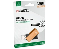 USB 2.0 atmintinė su pasukamu korpusu Emtec C350, 128 GB, oranžinė