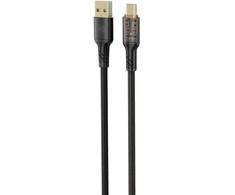 Tellur USB-A į USB-C įkrovimo ir duomenų kabelis, 100 cm, juodas