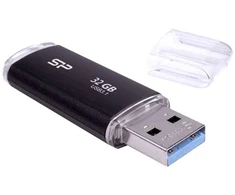 Ausinės USB atmintinė Silicon Power Blaze B02 32GB USB 3.1 juoda (SP032GBUF3B02V1K)