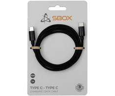 Sbox USB-C į USB-C laidas, 1 m, juodas