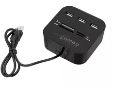 USB šakotuvas su kortelių skaitytuvu