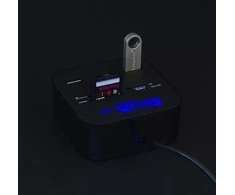 USB šakotuvas su kortelių skaitytuvu