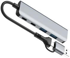 TRACER A-5 ADAPTERIS, USB C tipo į USB-A, 2x USB-A + 2x USB-C