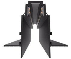 Užglaistomas magnetinės sistemos bėgelis OPTONICA, juodas, 2m, R35