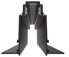 Užglaistomas magnetinės sistemos bėgelis OPTONICA, juodas, 1.5m, R35