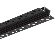Užglaistomas magnetinės sistemos STICK bėgelis, juodas, 1m, 329598