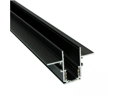 Užglaistomas magnetinės sistemos ZAMBELIS MAGNETIC bėgelis, 48V, juodas, 3m, 22274B-3