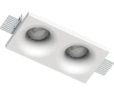 Užglaistomas šviestuvas, 2xGU10, baltas, S231