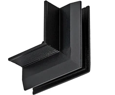 Užglaistomo magnetinės sistemos ZAMBELIS MAGNETIC 5MM bėgelio vertikalus kampinis sujungimas, matinės juodos sp., 2519