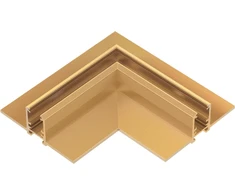Užglaistomo magnetinės sistemos ZAMBELIS MAGNETIC 6MM bėgelio horizontalus kampinis sujungimas, 24V, žalvario sp., 25225