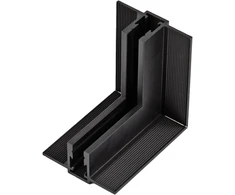 Užglaistomo magnetinės sistemos ZAMBELIS MAGNETIC 5MM bėgelio vertikalus kampinis sujungimas, matinės juodos sp., 2518