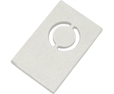 Užglaistomo magnetinės sistemos ZAMBELIS MAGNETIC 3MM bėgelio užbaigimas, baltas, 25460-W