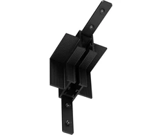 Užglaistomo magnetinės sistemos ZAMBELIS MAGNETIC 3MM bėgelio vertikalus kampinis sujungimas, juodas, TRIAC/DALI, 25134