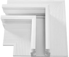 Užglaistomo magnetinės sistemos ZAMBELIS MAGNETIC 5MM bėgelio kampinis sujungimas, matinės baltos sp., 2517-W